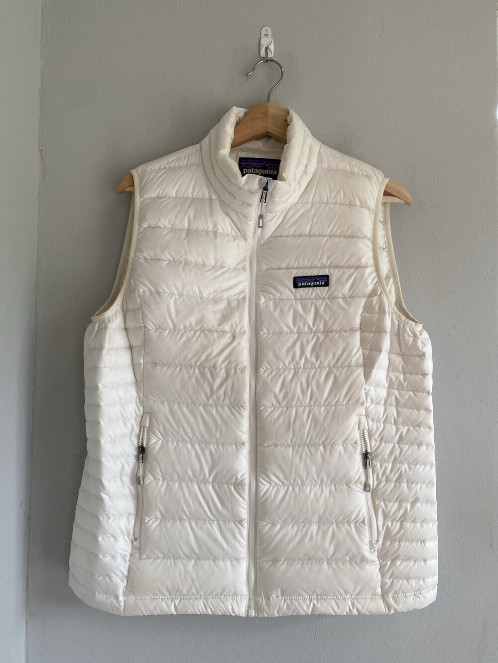 Patagonia Goose Down Puffer Vest Cream Women’s Large